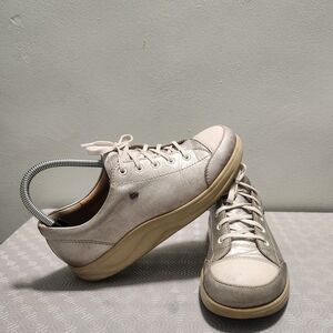 Finn Comfort Ikebukuro Silver Sneakers Lace Up Oxfords Shoes  4.5UK/ 7US